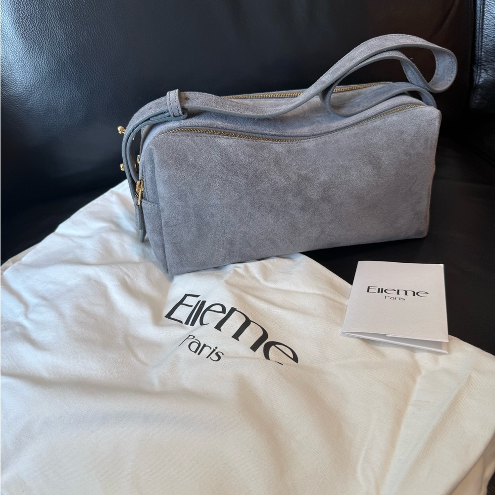 Elleme Paris Gray Suede Shoulder Bag